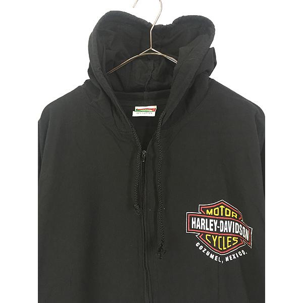 古着 90s Mexico製 HARLEY DAVIDSON シールド ウィング ロゴ プリント