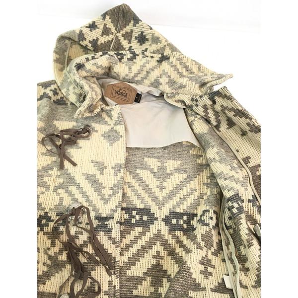 古着 90s USA製 WoolRich ネイティブ チマヨ 総柄 ウール ブランケット