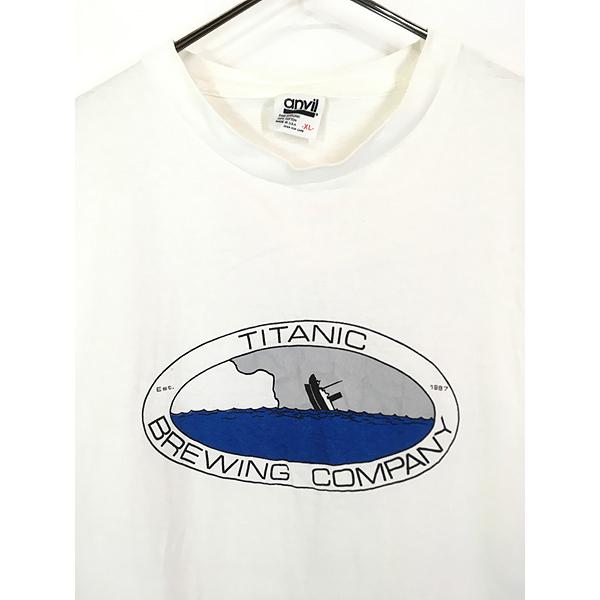 古着 90s USA製 Titanic Brewery Company タイタニック 船 ビール 