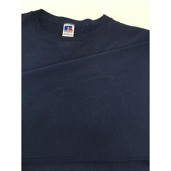 古着 90s USA製 Russell 無地 ソリッド 前V セットイン スウェット