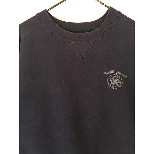 古着 90s USA製 Russell High Cotton 「FIRE DEPT」 前V セットイン