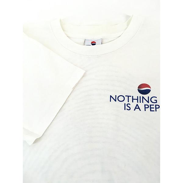90s USA製PEPSI 半袖ワークシャツM 水色バックプリント