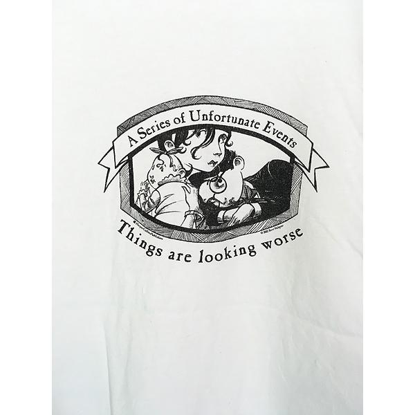 古着 00s A Series of Unfortunate Events 「Things are looking worse」 ブック TV 映画 ムービー アート Tシャツ M 古着 00s A Series of Unfortunate Events 「Things are looking worse