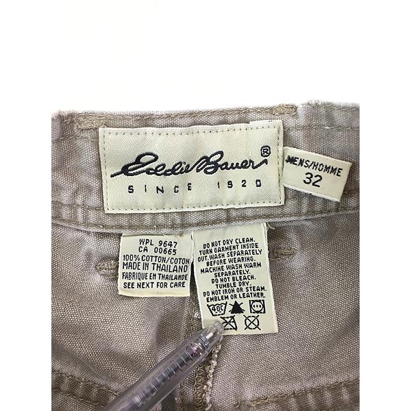 古着 90s Eddie Bauer コットン キャンバス ブッシュ カーゴ ショーツ