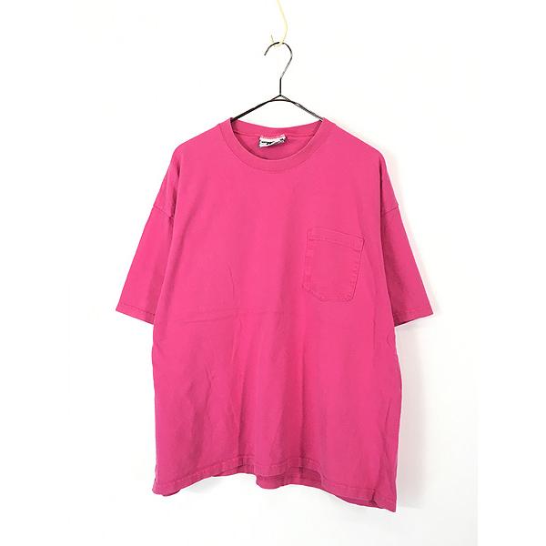 古着 90s USA製 Lee 無地 プレーン ヘビー 100%コットン ポケット付 T