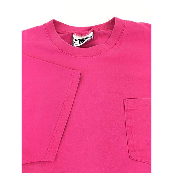古着 90s USA製 Lee 無地 プレーン ヘビー 100%コットン ポケット付 T