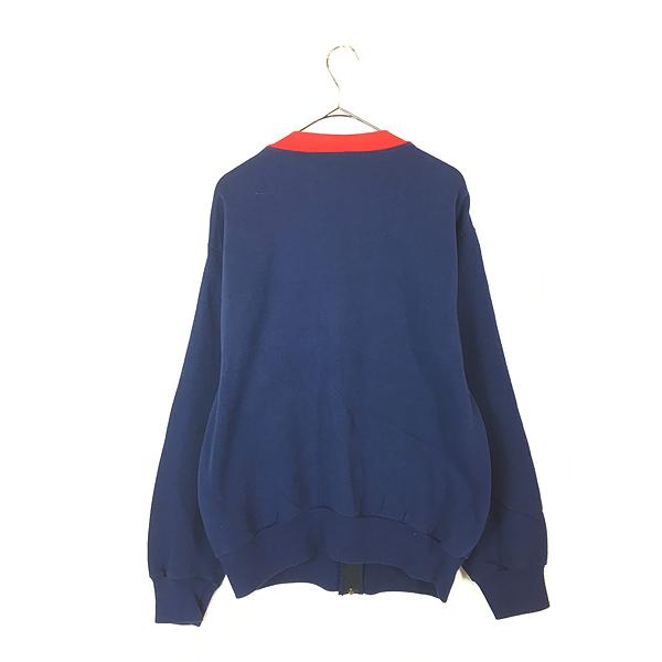 古着 90s USA製 NIKE 赤×紺 バイカラー スウェット ジップ ジャージ