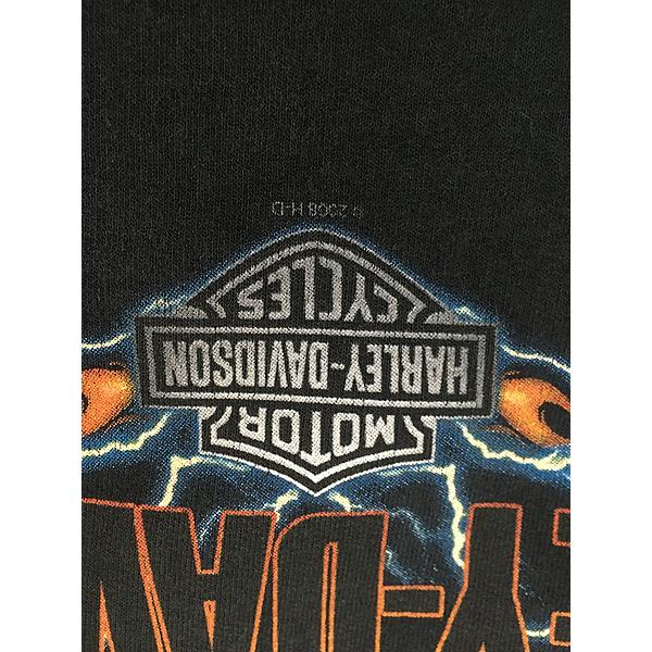 古着 00s HARLEY DAVIDSON ブルー サンダー イーグル スエット