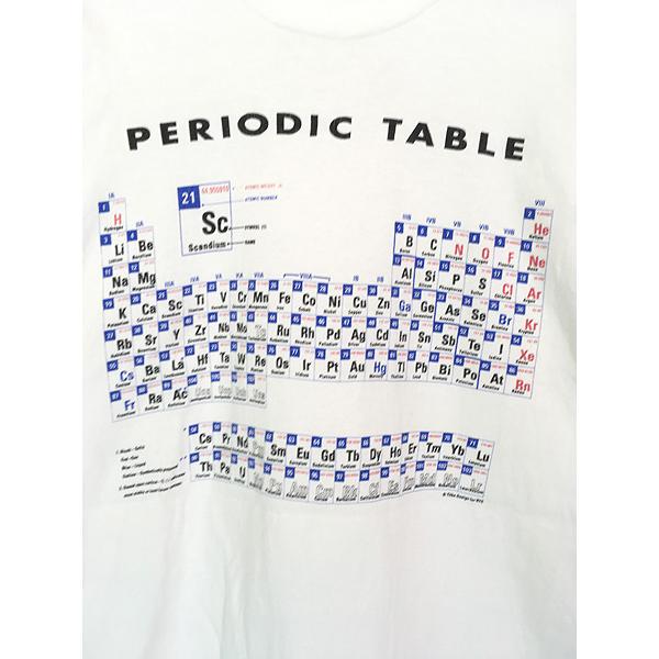 古着 90s USA製 PERIODIC TABLE 周期表 元素 化学 サイエンス Tシャツ 