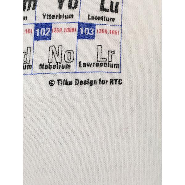 古着 90s USA製 PERIODIC TABLE 周期表 元素 化学 サイエンス Tシャツ 
