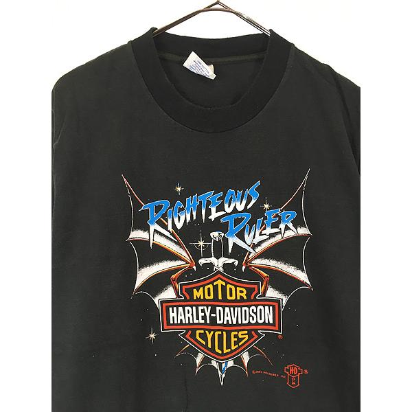古着 80s USA製 HARLEY DAVIDSON 「RIGHTEOUS RULER」 剣 ドラゴン