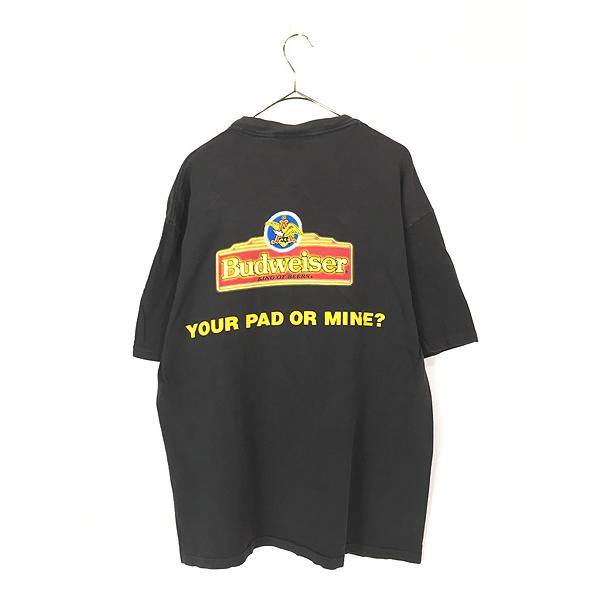 古着 90s USA製 Budweiser バドワイザー ビール 企業 カエル Tシャツ