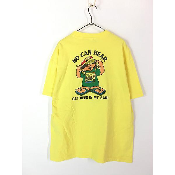 古着 80s USA製 PRIMO BEER ビール サーフ グラフィック T シャツ XL 