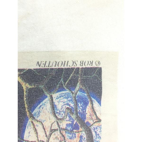 古着 90s Rob Schouten 「In the Garden of Eve」 花 フラワー アート 100%コットン Tシャツ XL位 古着 90s Rob Schouten 「In the Garden of Eve」 花 フラワー アート