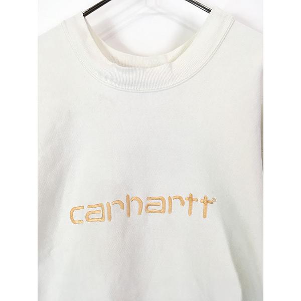 古着 80s USA製 Carhartt BIG ロゴ 刺しゅう リバース タイプ