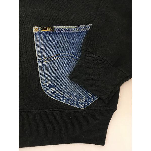 古着 90s USA製 Lee × デニム リメイク ハーフジップ ミッドウェイト