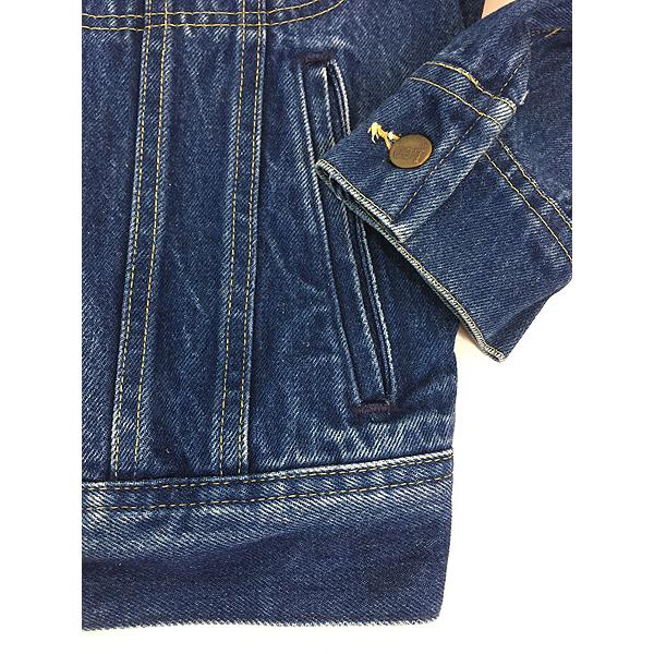 古着 80s USA製 Lee 220-2647 濃紺 ブルー デニム トラッカー