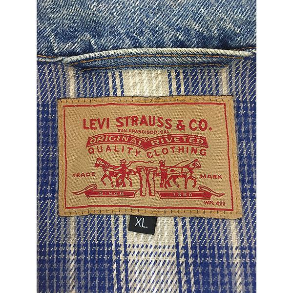 古着 90s USA製 Levi's 70699-0289 デカタグ チェック ライナー ビッグ