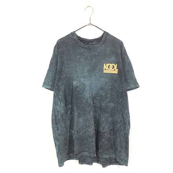 古着 90s KOOL タバコ ネオン ロゴ ケミカル ブリーチ Tシャツ 古着 90s KOOL タバコ ネオン ロゴ ケミカル ブリーチ Tシャツ