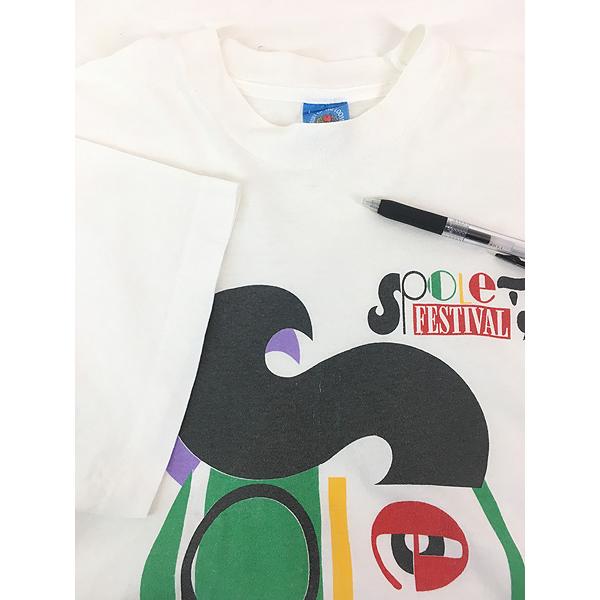 古着 90s USA製 Spoleto Festival 舞台芸術 フェス フェイス