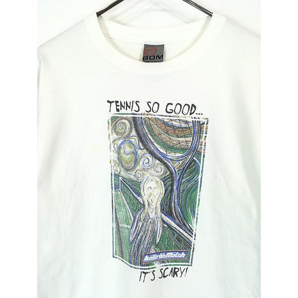 古着 90-00s USA製 Balle De Match 「It's Scary!」 テニス ムンクの