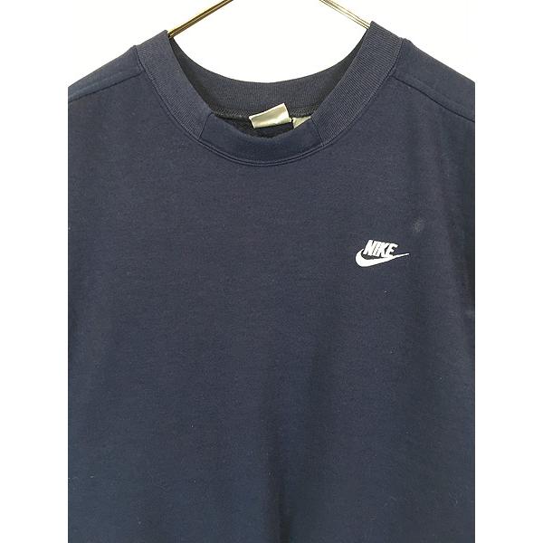 古着 90s NIKE スウォッシュ ワンポイント ソリッド スウェット