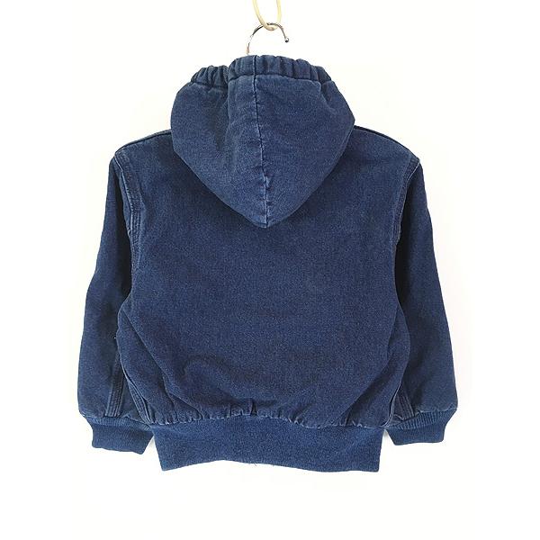 キッズ 古着 80s Carhartt 裏地 チェック柄 ブランケット デニム