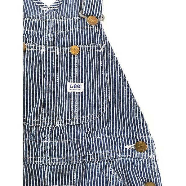 キッズ 古着 70s USA製 Lee ヒッコリー デニム ワーク オーバーオール