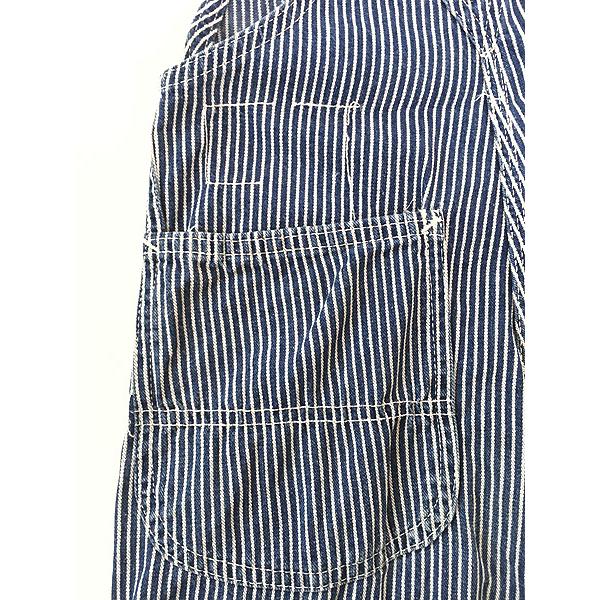 キッズ 古着 70s USA製 Lee ヒッコリー デニム ワーク オーバーオール