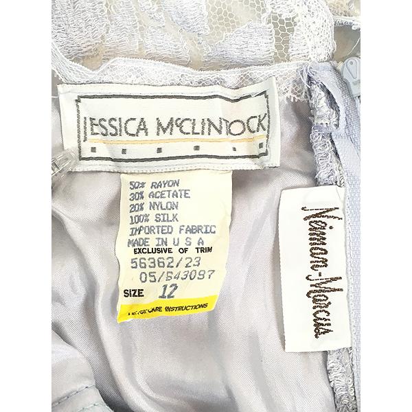 レディース 古着 80s JESSICA MCCLINTOCK 花柄 総レース 長袖