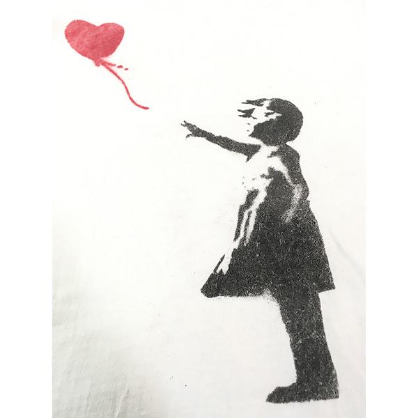 レディース 古着 80s ボディー バンクシー 「風船と少女」 スプレー