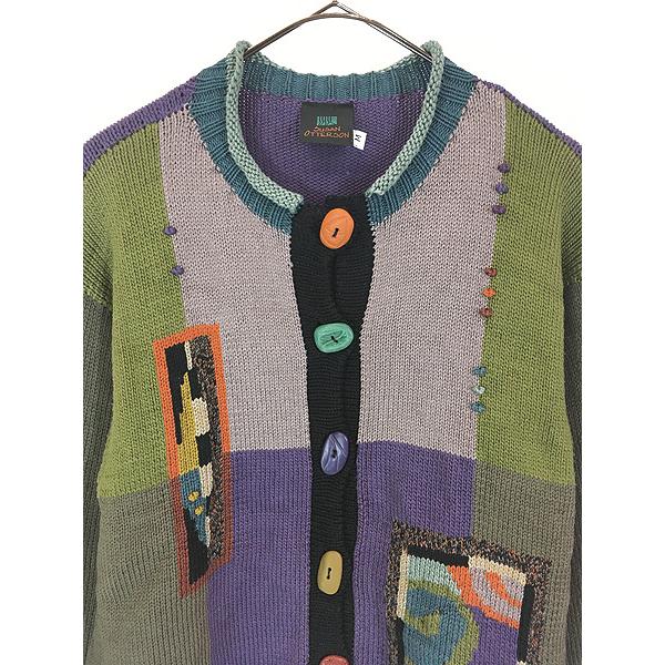 レディース 古着 90s USA製 SUSAN OTTERSON ユニーク グラフィック