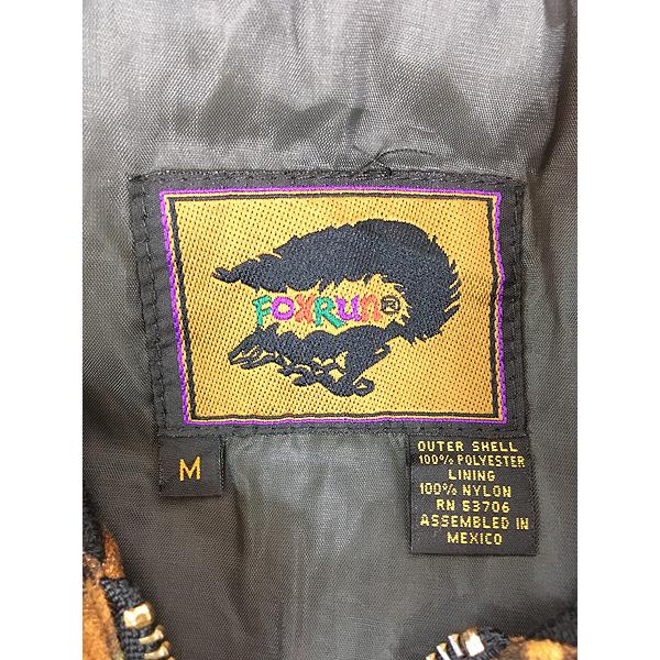 レディース 古着 90s FOXRUN 壁画 ネイティブ 総柄 3ポケット パデッド