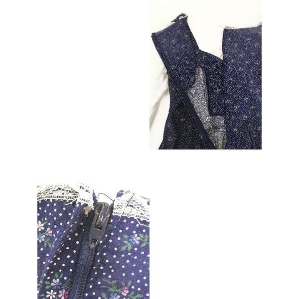 レディース 古着 70s GUNNE SAX 花柄 レース ガーリー シアー