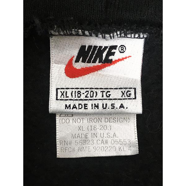 レディース 古着 90s USA製 NIKE スウォッシュ ワンポイント 刺しゅう