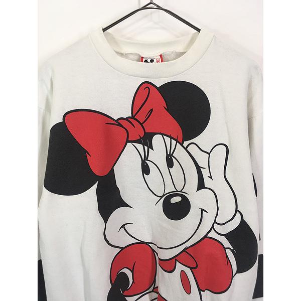 レディース 古着 90s USA製 Disney ミニーちゃん BIG 両面 プリント