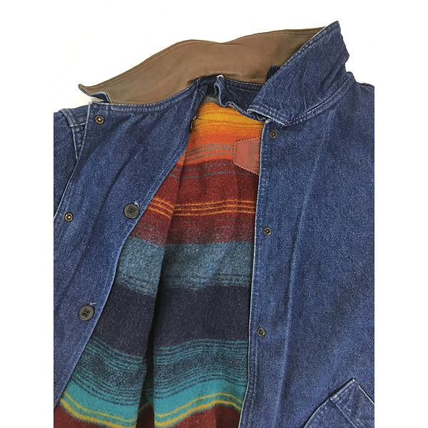 レディース 古着 80s USA製 WoolRich デニム ハンティング ジャケット