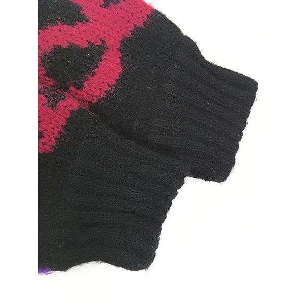 レディース 古着 90s CERVELLE カラフル アルファベット 総柄 ウール