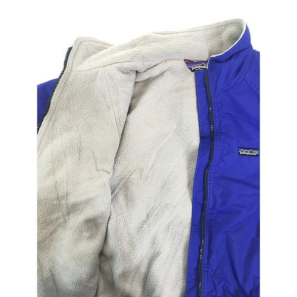 レディース 古着 80s USA製 Patagonia 裏地 フリース ハード シェルド ジャケット 青 L 古着 レディース 古着 80s USA製 Patagonia 裏地 フリース ハード シェルド