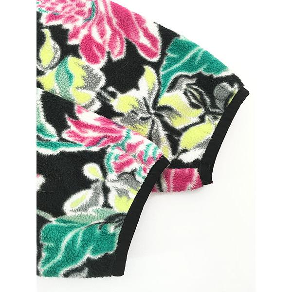 レディース 古着 15s Patagonia 花 フラワー 総柄 スナップT シンチラ