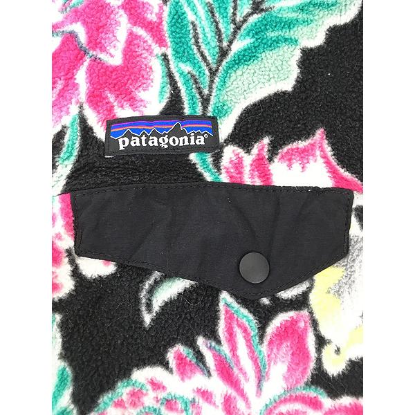 レディース 古着 15s Patagonia 花 フラワー 総柄 スナップT シンチラ