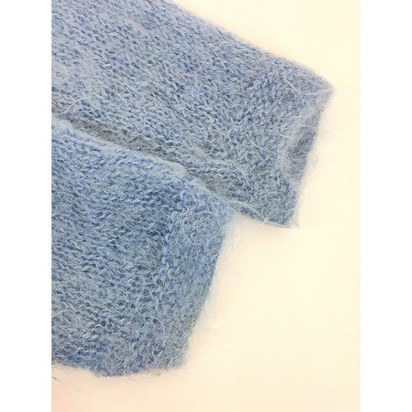 レディース 古着 60s 無地 ソリッド シャギー モヘア ウール ニット カーディガン M位 古着 レディース 古着 60s 無地 ソリッド シャギー モヘア ウール ニット