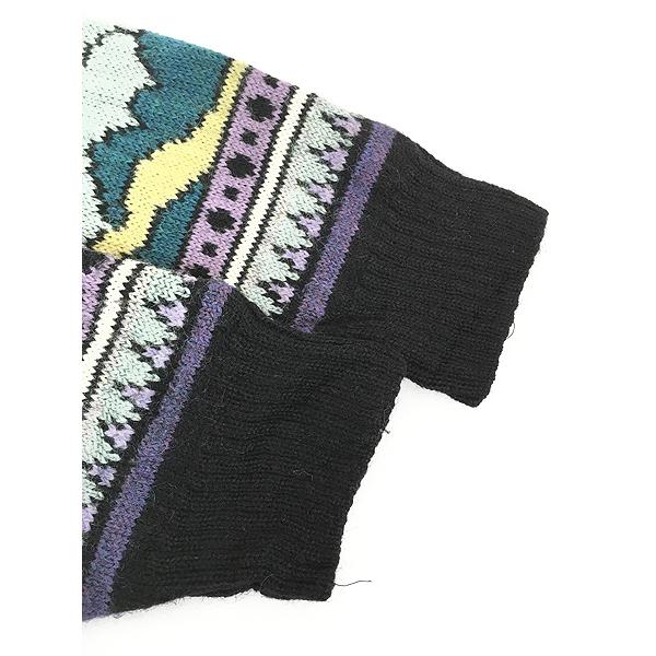 レディース 古着 80s 英国製 PAST TIMES 森 お城 風景 アート ウール ヘビー ニット カーディガン M位 古着 レディース 古着 80s 英国製 PAST TIMES 森 お城 風景 アート ウール