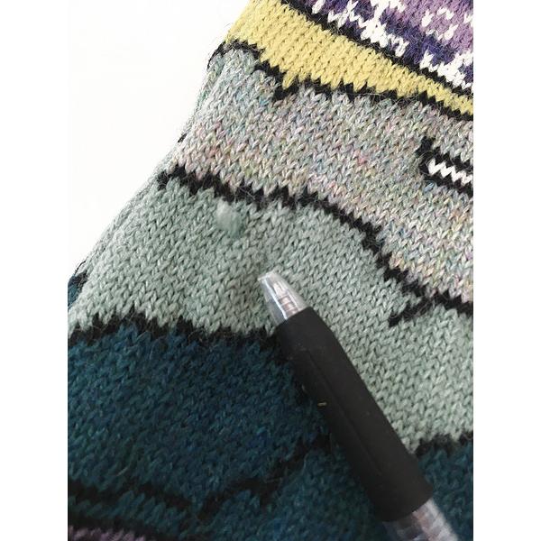 レディース 古着 80s 英国製 PAST TIMES 森 お城 風景 アート ウール