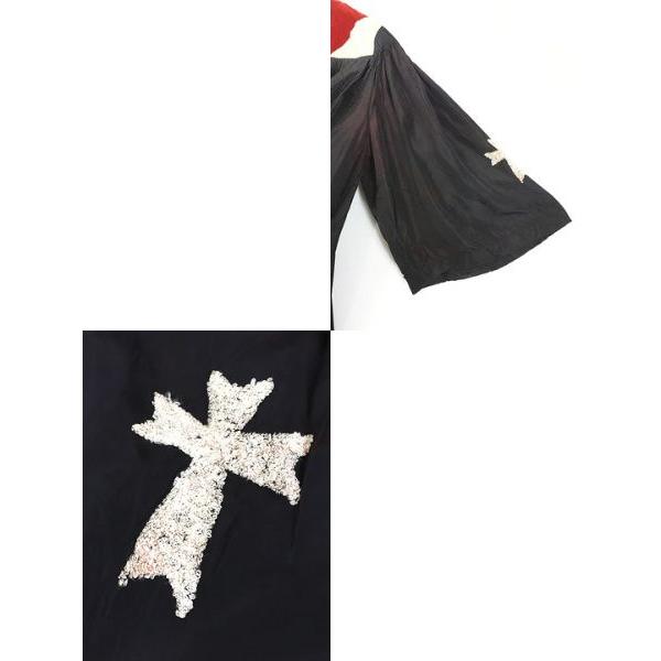 レディース 古着 60s Lynch Kelly ベロア 切替 十字架 ヴィンテージ ゴスペル ローブ ワンピース ドレス ガウン ロング丈 M位 古着 レディース 古着 60s Lynch Kelly ベロア 切替 十字架 ヴィンテージ