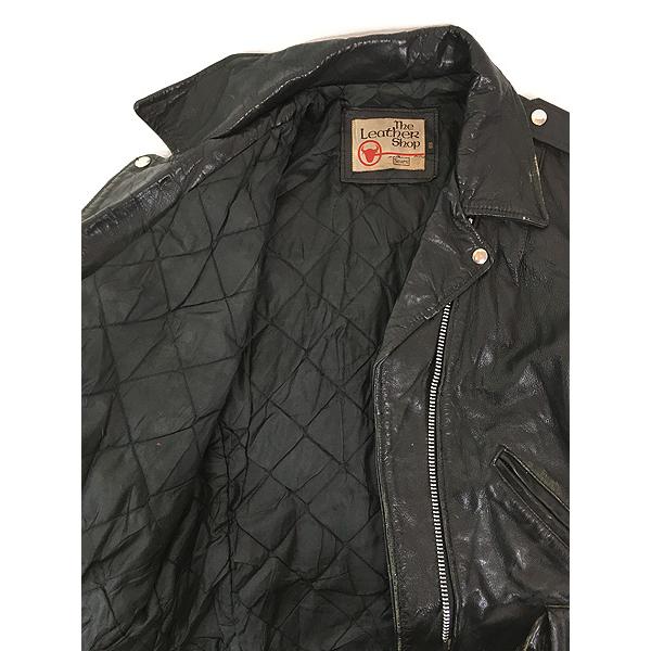 レディース 古着 70s Sears The LeatheR Shop 本革 レザー ダブル ライダース ジャケット M位 古着 レディース 古着 70s Sears The LeatheR Shop 本革 レザー ダブル