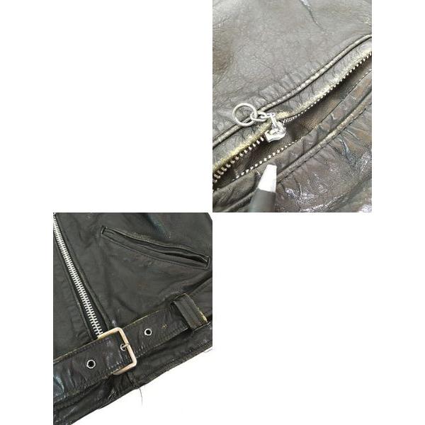 レディース 古着 70s Sears The LeatheR Shop 本革 レザー ダブル