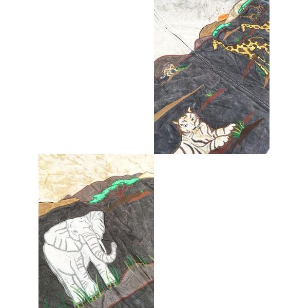 レディース 古着 the Quacker Factory アフリカ サバンナ 虎 キリン 象