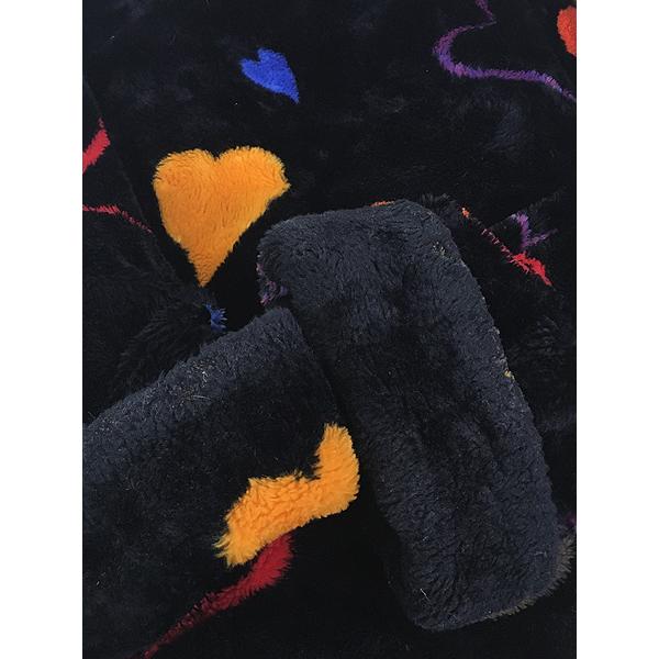 レディース 古着 80-90s カラフル ハート ショールカラー ボア
