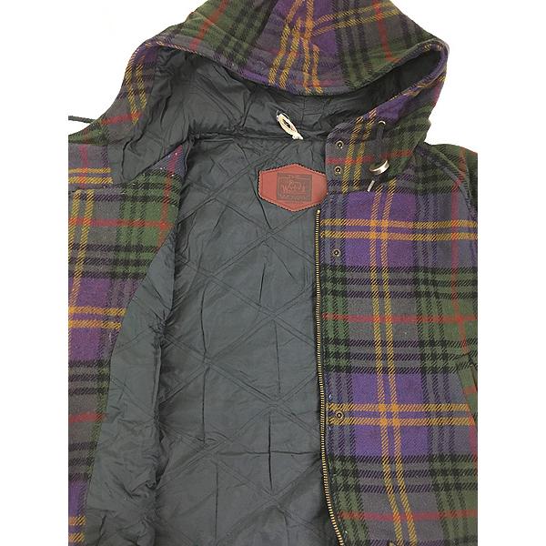 レディース 古着 90s USA製 WoolRich 裏地 キルティング チェック 総柄
